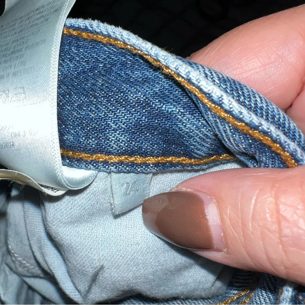 Favorite Daughter The Tommy‎ Low Slung Long Straight Boston Denim Jeans Blue Size 24 - Image 14