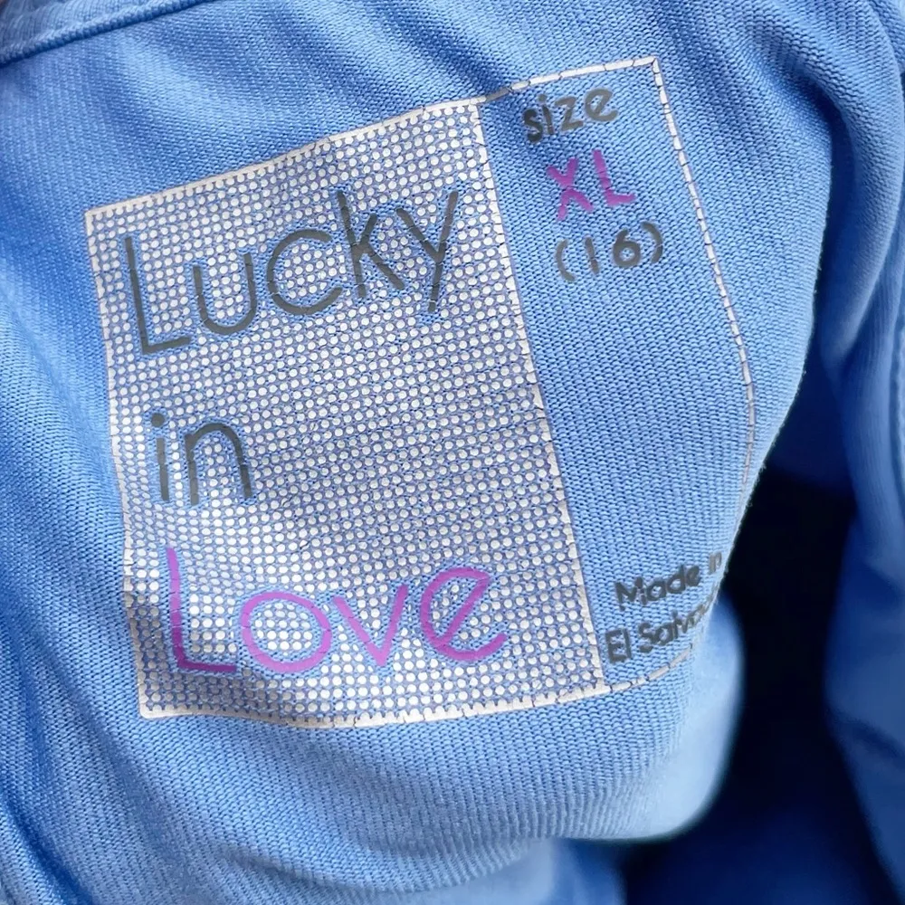 Lucky in Love Long Rush Tiered Ruffle Skort Blue Athletic Skirt Women's Size XL - Image 5