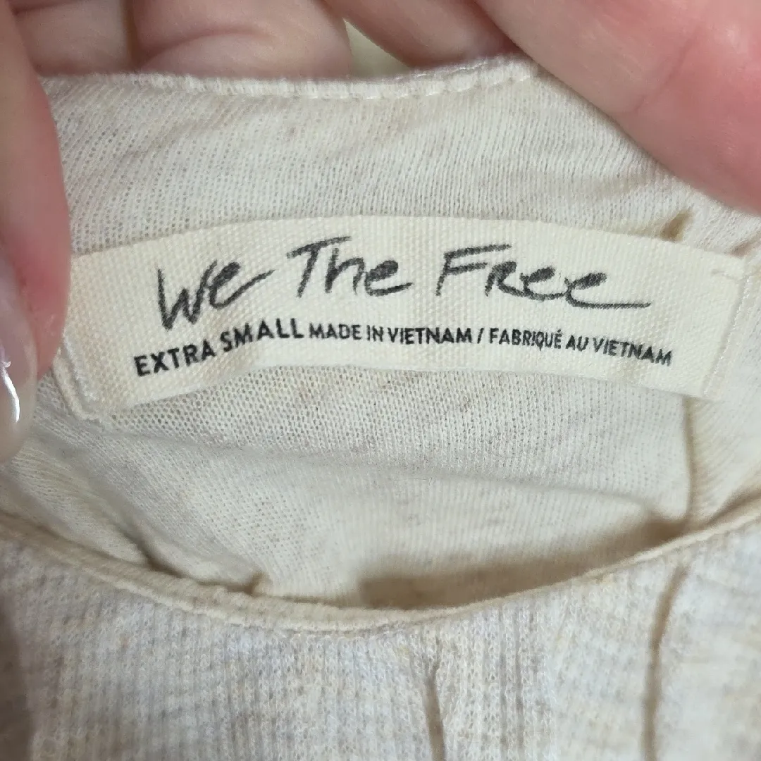 Free People We The Free Top Bondi Thermal Long Sleeve Oatmeal Heather Size XS - Image 4