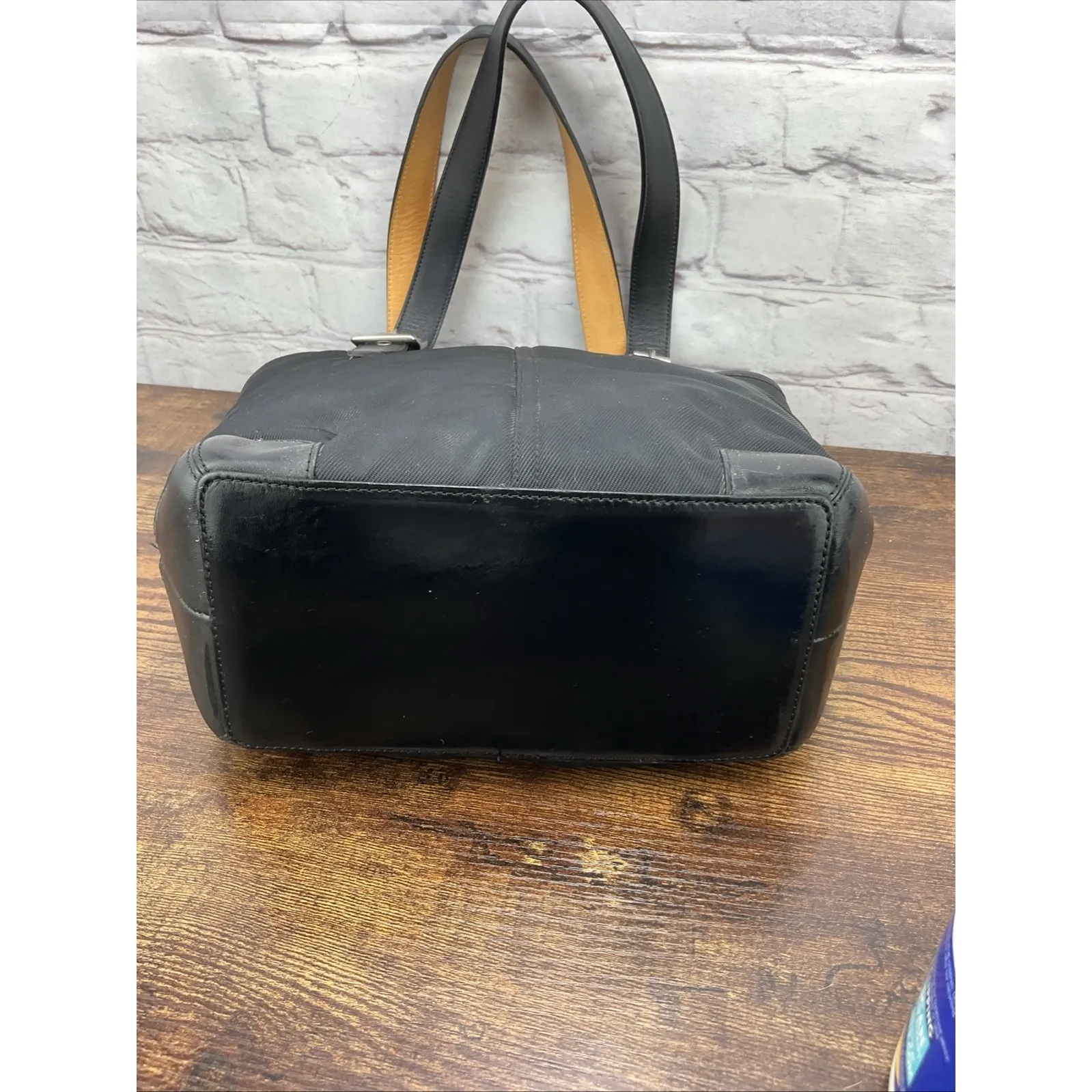 Coach Vintage Black Canvas‎ And Leather Mini Tote shoulder bag 1835 Org Hangtag - Image 5