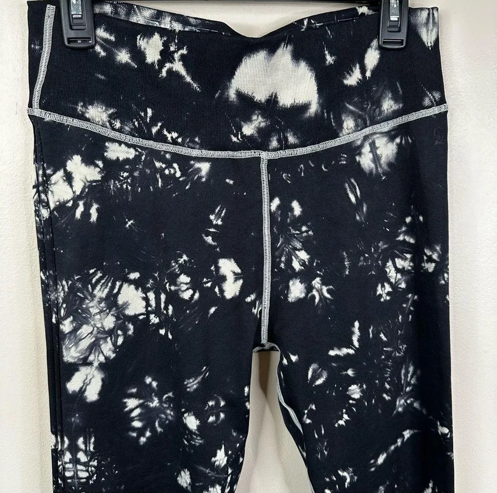 NEW Good American Leggings Womens 5/6- US 2X 3X Black Tie Dye Seamless Stretch - Image 4