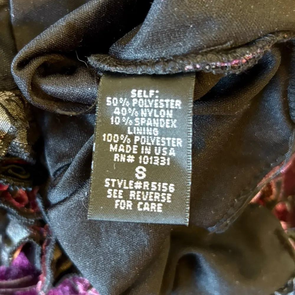 Heart Moon Star Vintage 90s Crushed Velvet Dress Whimsygoth Witchy Womens Small Purple - Image 14