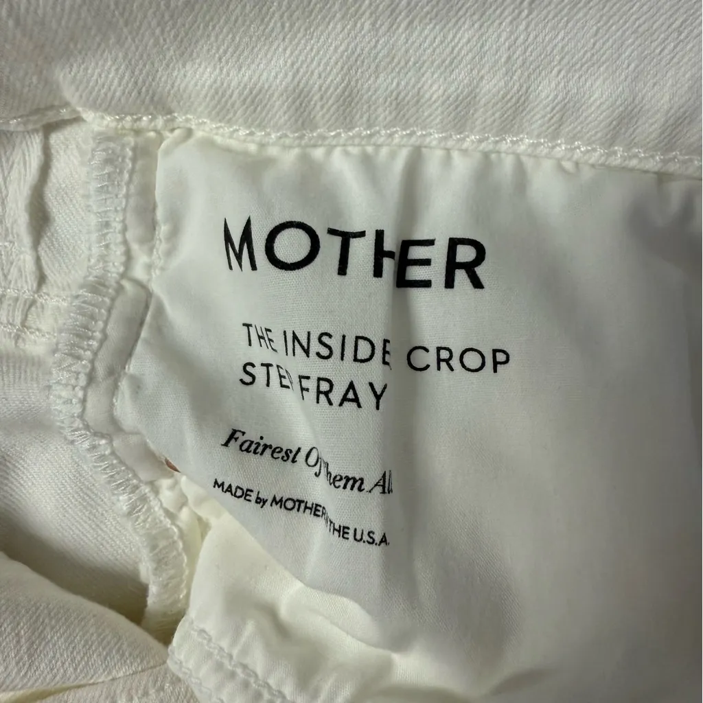 Mother The Inside Crop Step Fray Jeans – Fairest Of Them All – Size 30 - Image 6