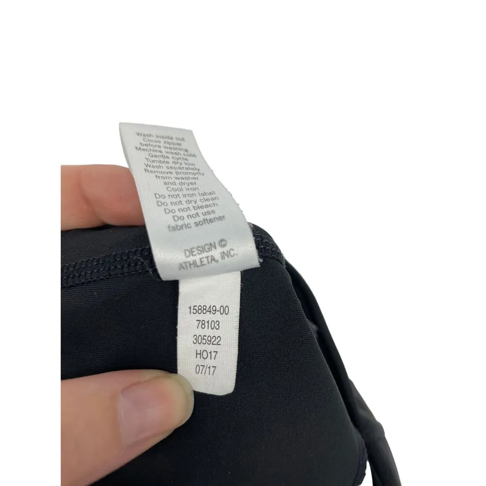 Athleta Leggings Womens Size XXS Marble Precision 7/8 Tight Abbys Black Athletic - Image 7