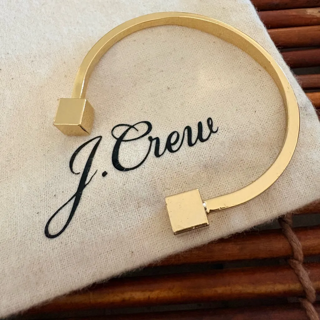 J. Crew Gold Square Cuff Bracelet - Image 5