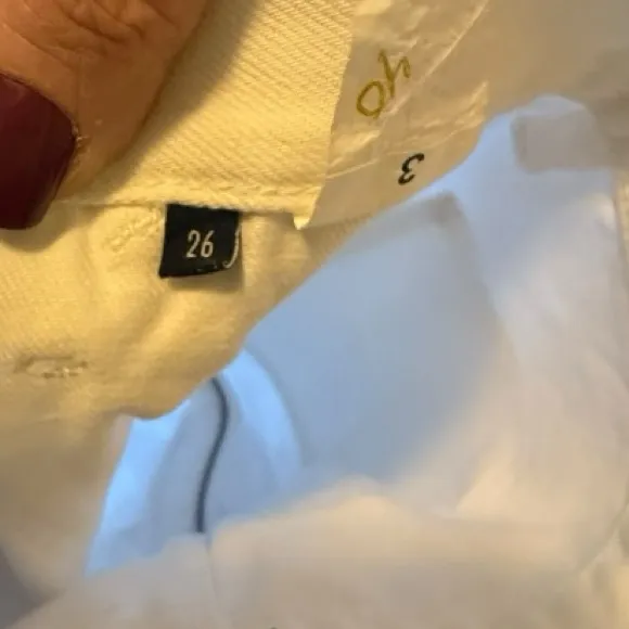 Edwin Convertible‎ Denim Shorts nwot White Size 26 - Image 7