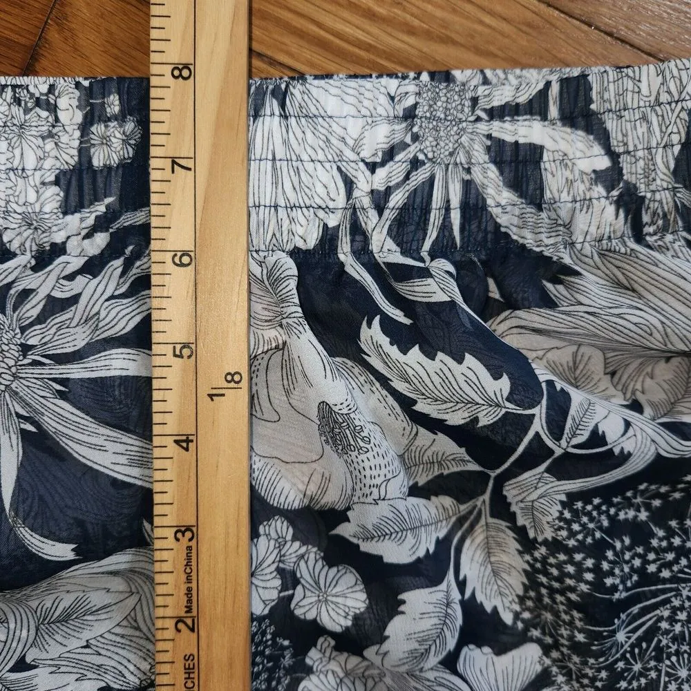 LIBERTY OF LONDON for Target Floral Semi Sheer Cropped Jogger Sleep Pants Size S - Image 6