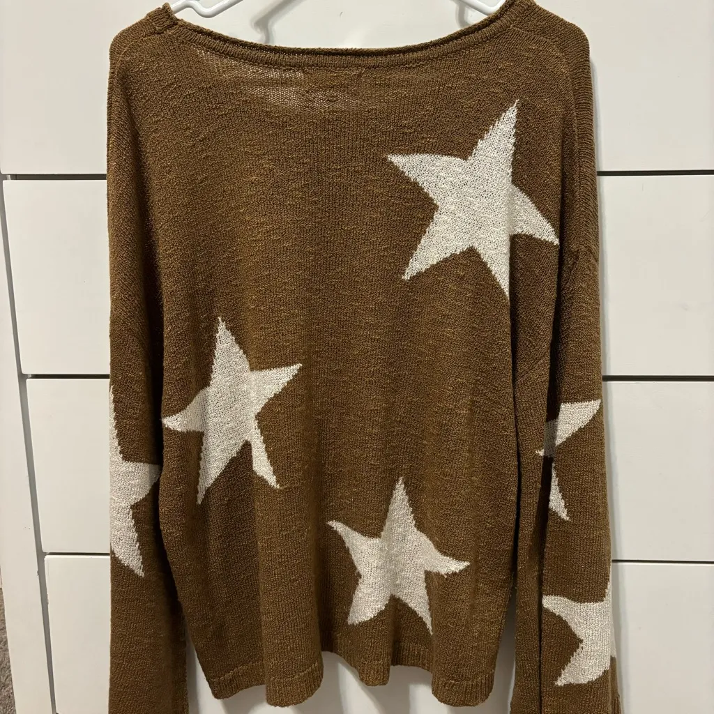 Altar'd State Altar’d State Brown Star Sweater - Image 3