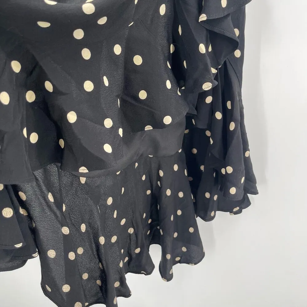 LOVERS + FRIENDS Dress Size Small Bridget Polka Dot Dots B&W Ruffle Cocktail - Image 13