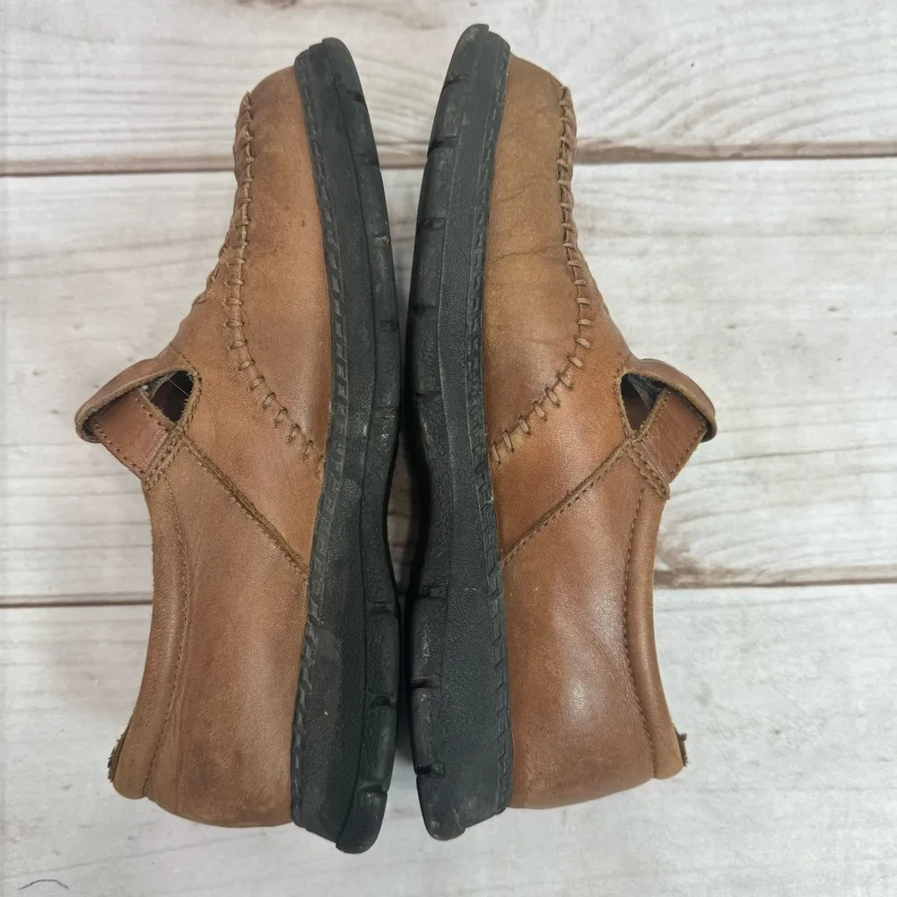 Dr. Scholl’s Y2K Woven Light Brown Genuine Leather Western Moccasin Shoes Tan Size 7 - Image 4