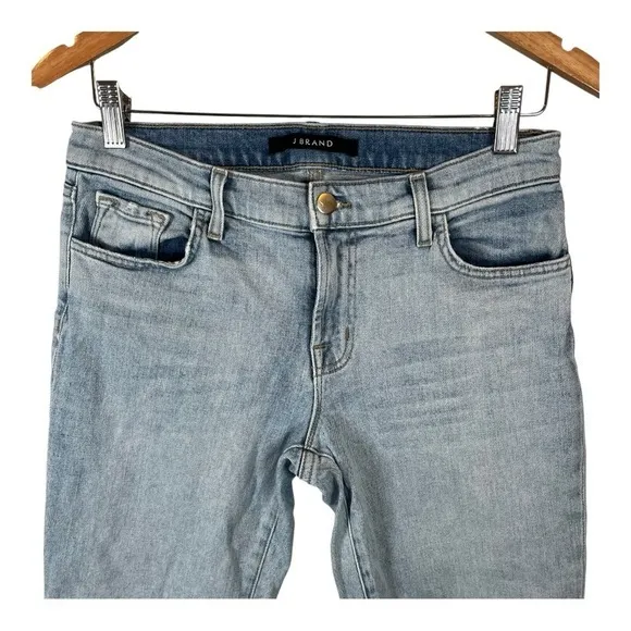 J Brand Cropped Ellis Love Cat Light‎ Blue Wash Ankle Jeans Women Size 26 - Image 2