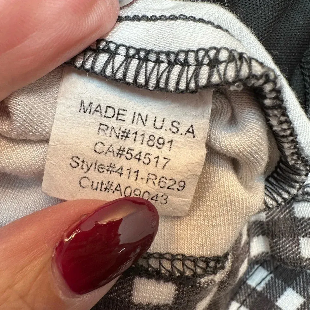 Bailey 44 Taupe Gingham Ponte Friends With Benefits Dress Plaid Ruffle Size L - Image 12