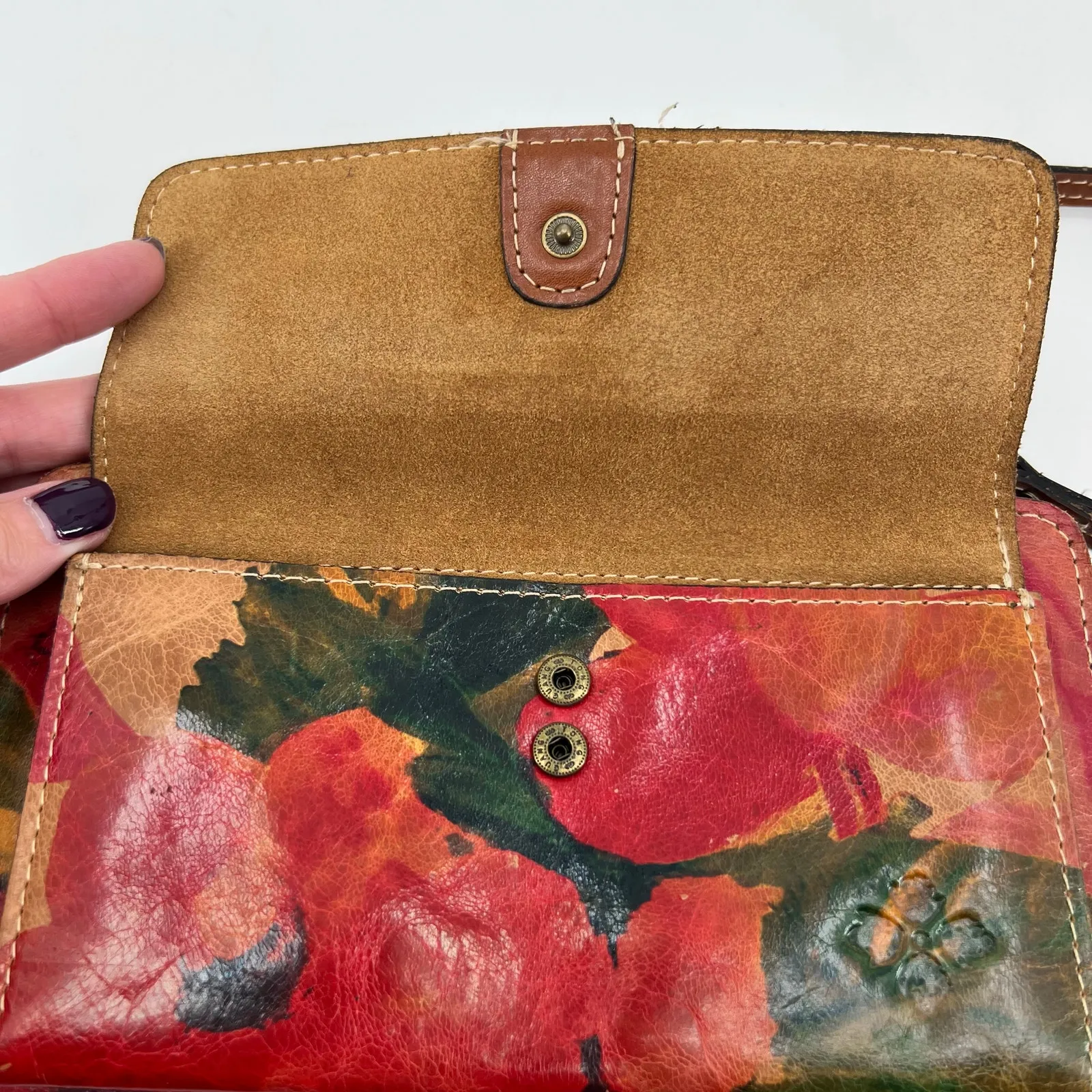Patricia Nash Azario Crossbody Organizer Wallet floral crossbody leather bag - Image 5