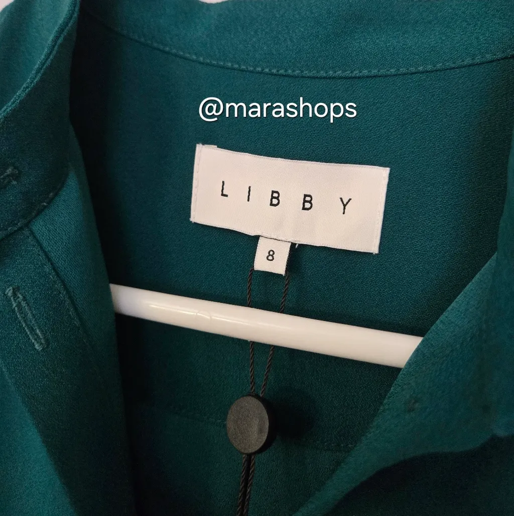 Libby London Shoreditch Green Shirt Dress Size 4 - Image 3