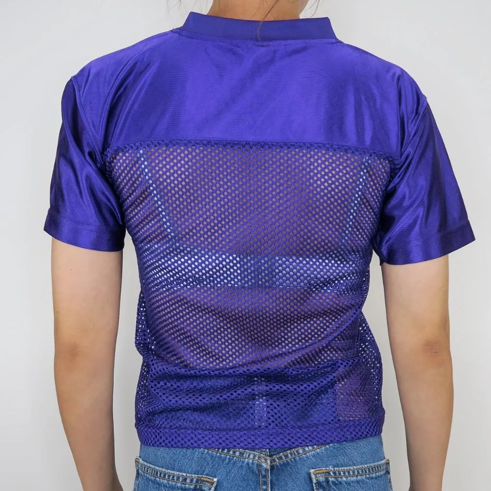Vintage 90s Kansas State Purple Football Jersey Size XS - Image 4