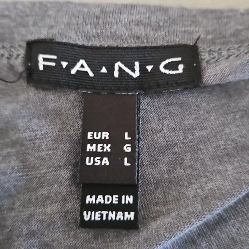 Excellent Condition FANG Sz Large Junior Gray Shimmer Puff Sleeve Front Tie Top - Image 7