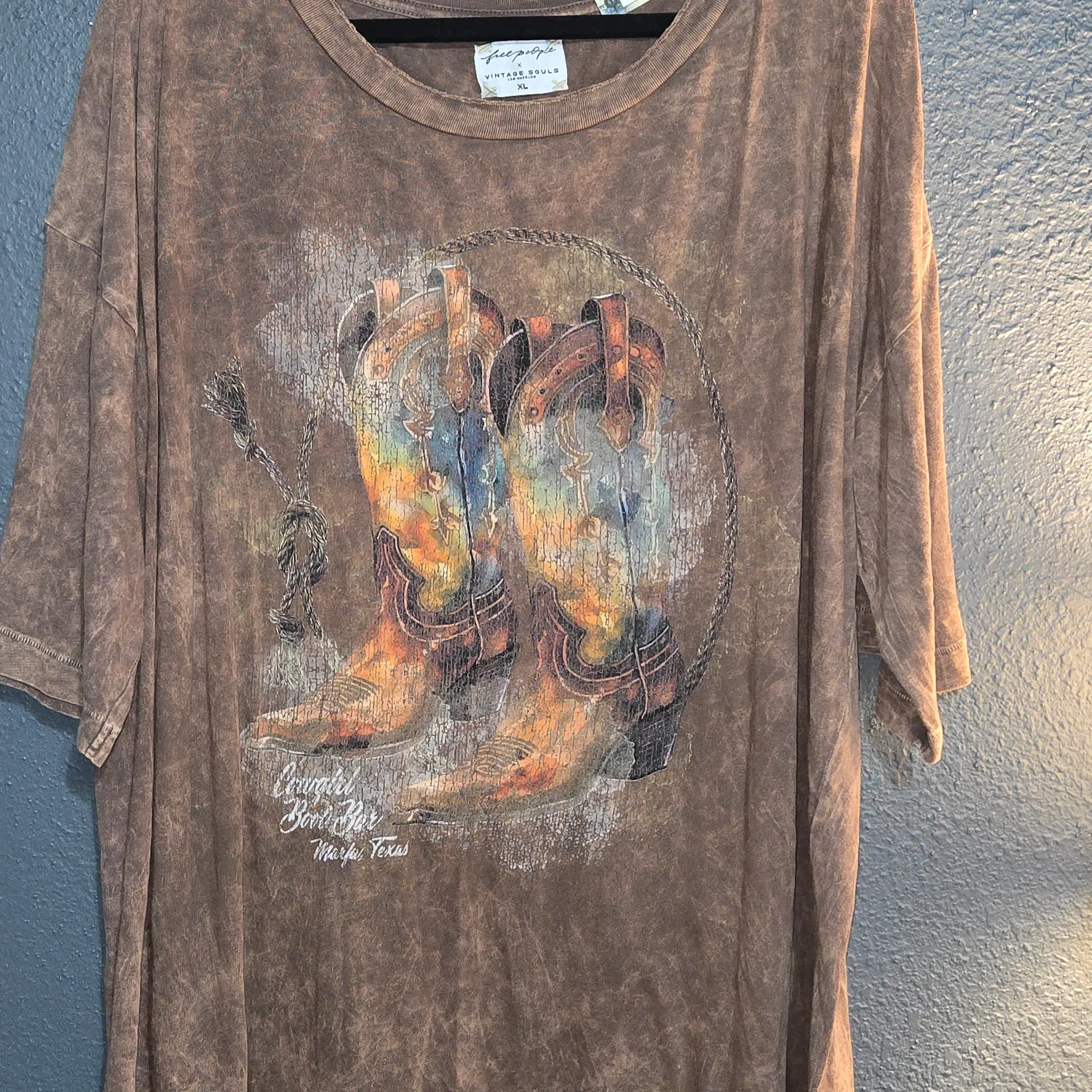 Free People Brown Graphic Tee - Short Sleeve - Image 2