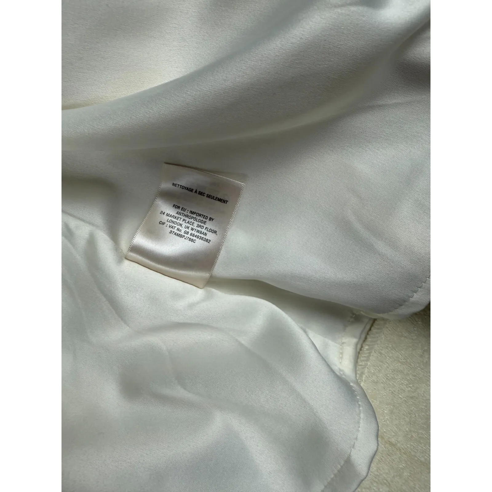 NWOT Anthropologie Elevenses Ivory Francie Wool‎ Peplum Coat Size 10 Career $240 - Image 10