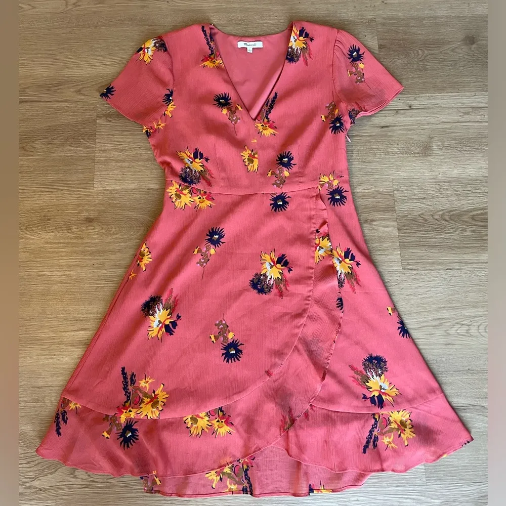 Madewell Posy Cactus Flower Dress in Spiced Rose - Image 2