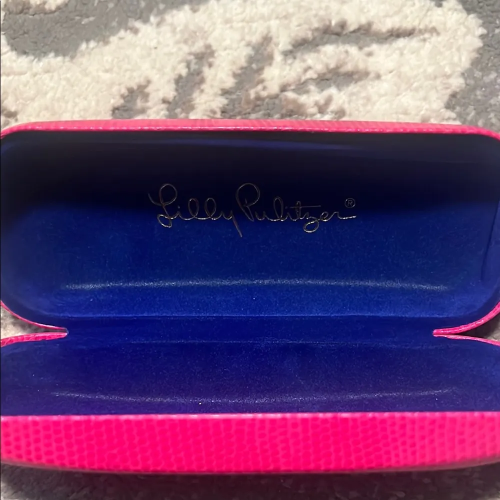 Lilly Pulitzer Fuchsia Glasses Case - Image 2