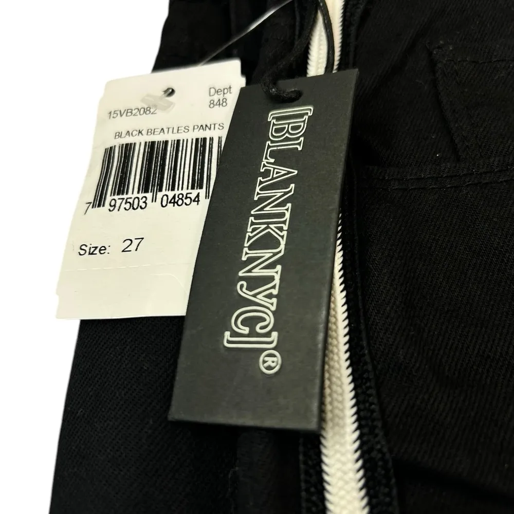 NEW Blank NYC High Rise Tapered Black White stripe Ankle Jeans Size 27 - Image 4