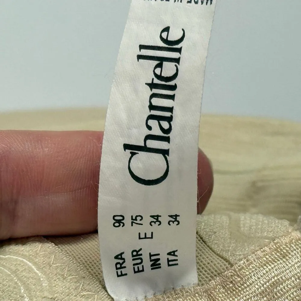 C 27 Chantelle tan brown light stripe convertible strap/strapless Comfort Chic F - Image 3