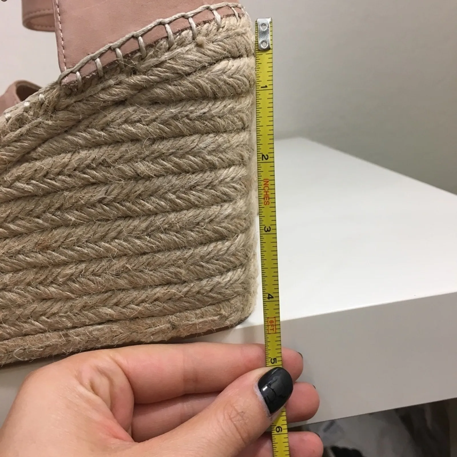 NEW Marc Fisher Adalla blush suede platform wedge - Image 6