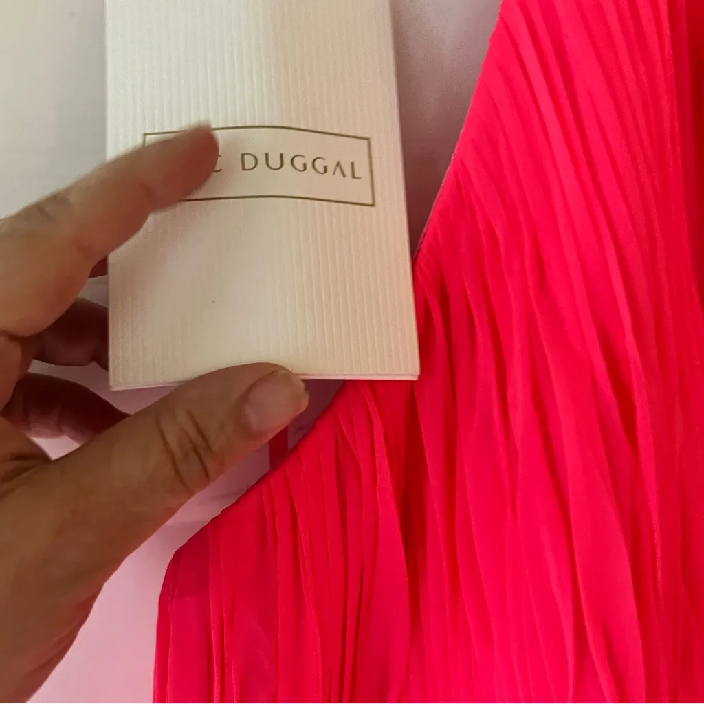 MacDuggal Chiffon Tiered Gown - Hot Pink size 16 - Image 7