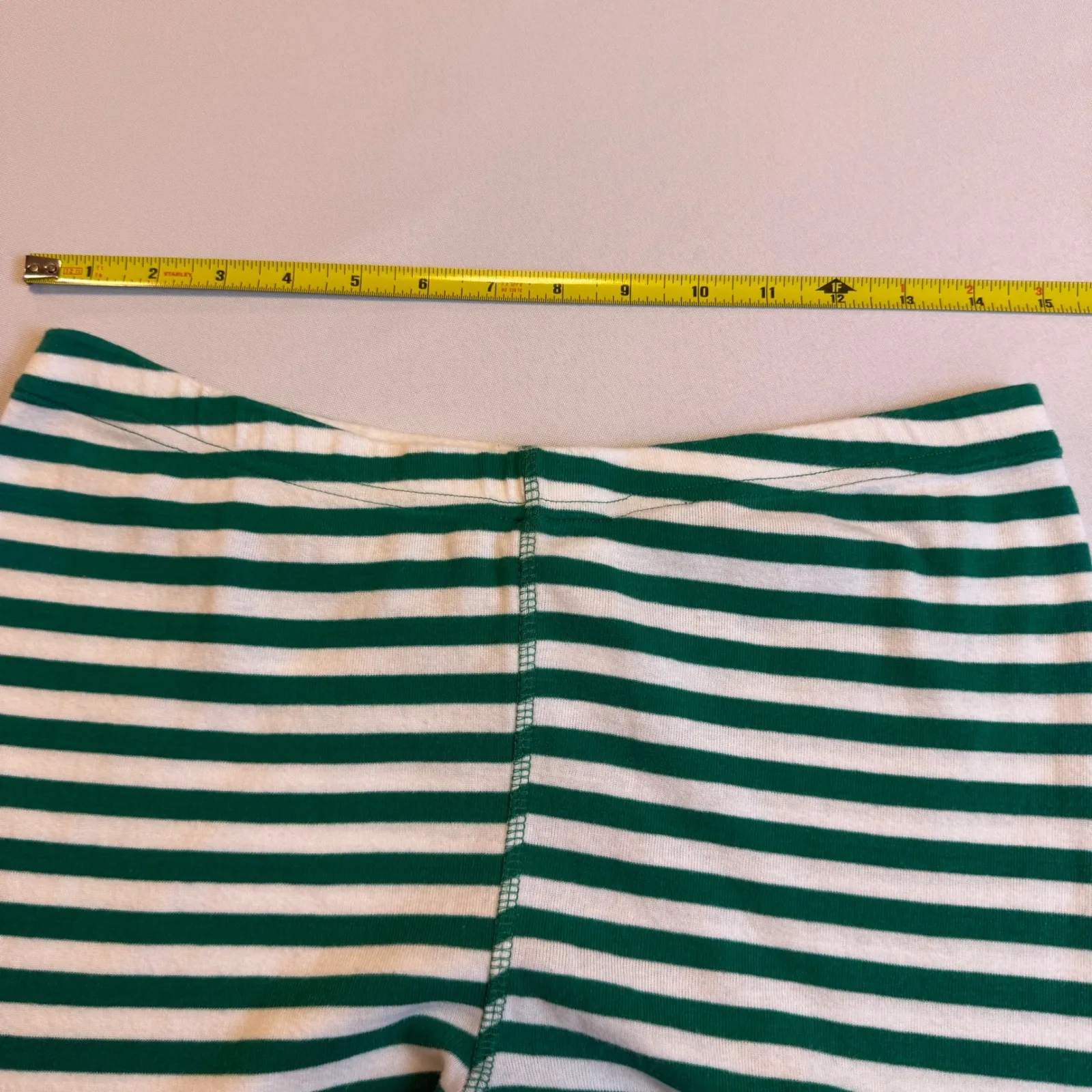 Christmas Daddy Pajama Set Green Long Sleeve Top Striped Pants Women Sz M Size M - Image 9