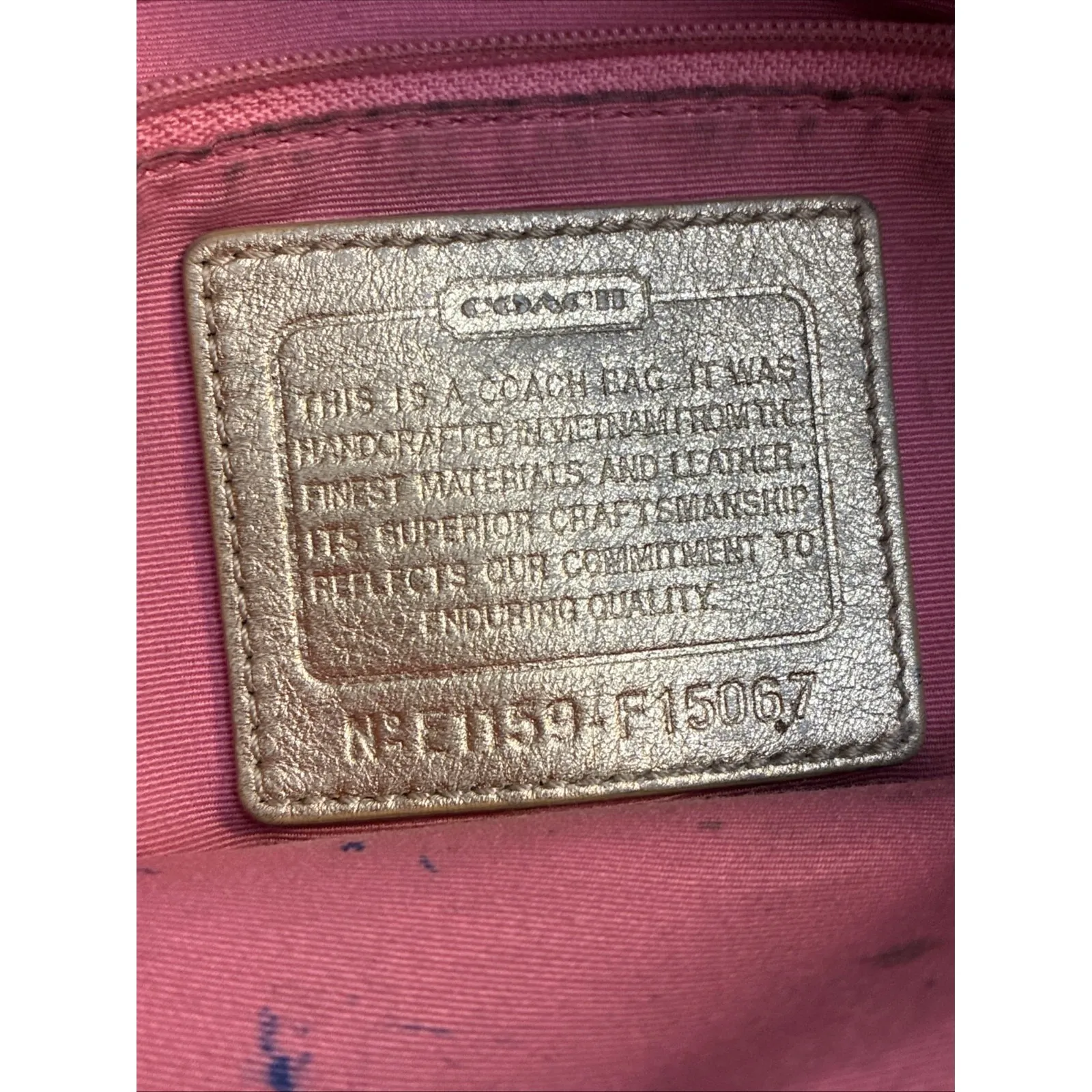 Vintage COACH Purse F15067 Brown Signature‎ Duffle Crossbody Soho Shoulder Bag - Image 3