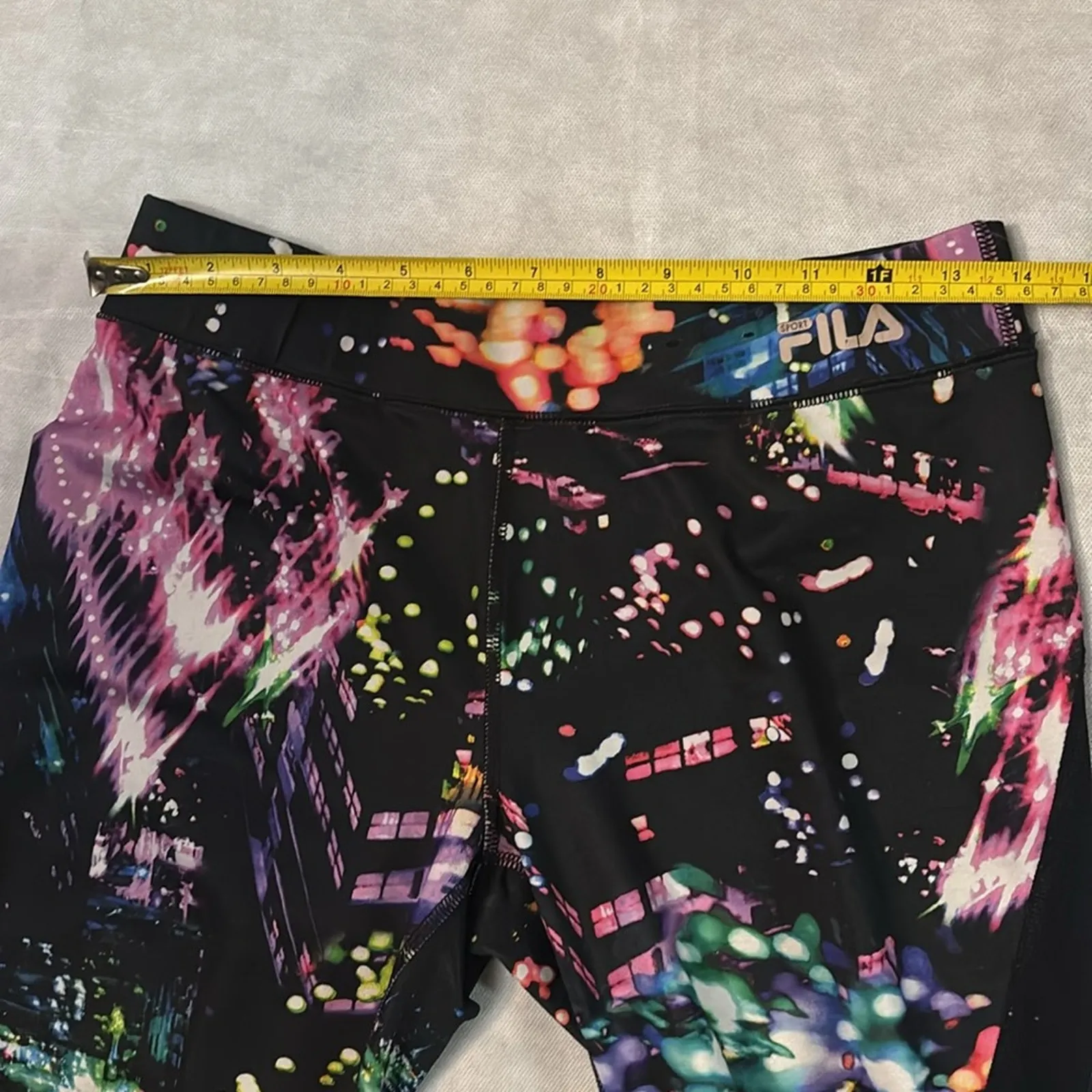 FILA Sport Performance City Lights Multi-color Mesh Capri Leggings S Activewear - Image 5