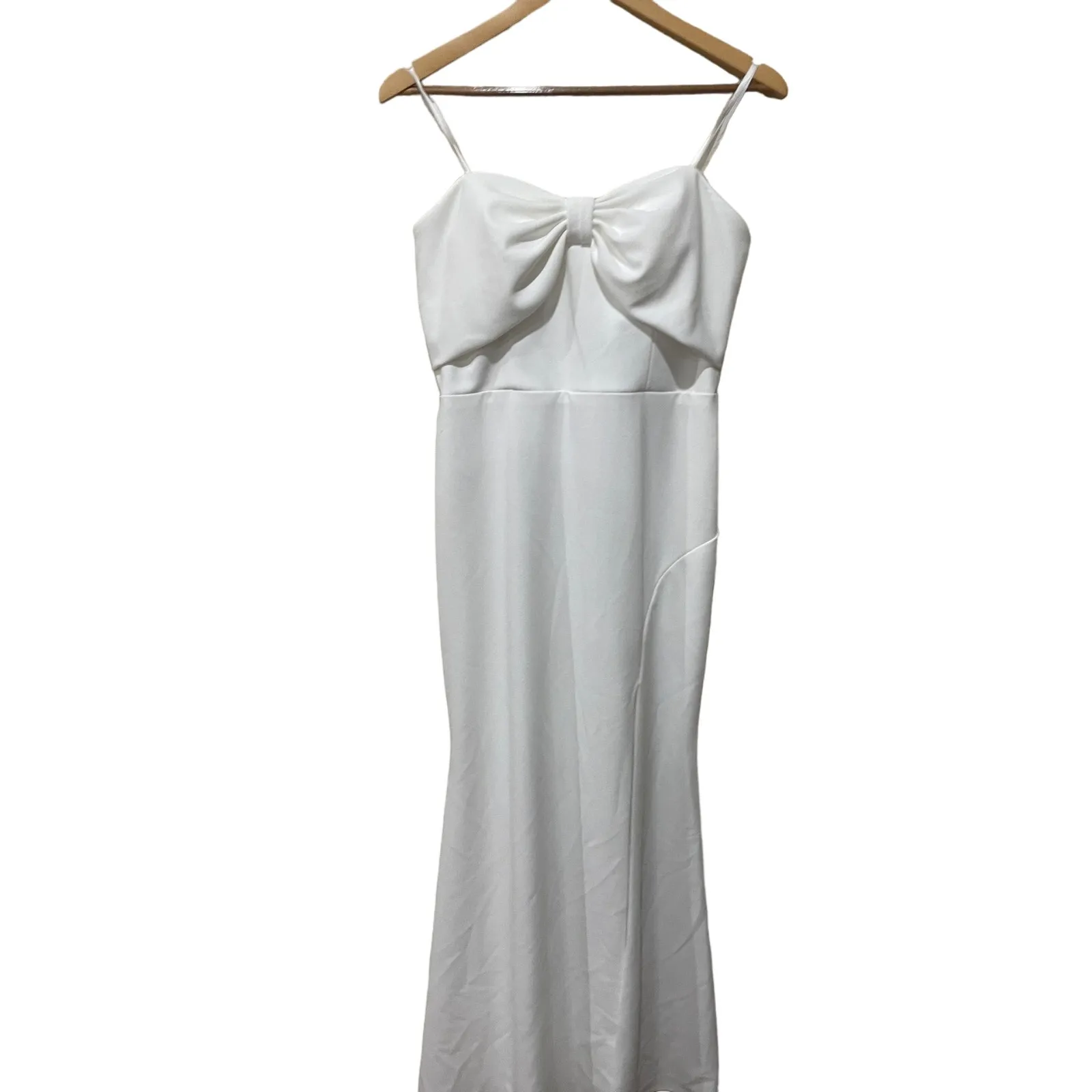 Aqua Scuba Strapless Bow Front Gown Size‎ 12 - Image 7