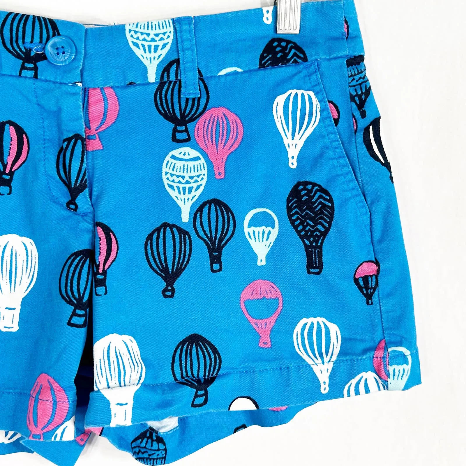 Crown Ivy Size 2P Shorts Hot Air Balloon Print Blue Pink White‎ Black Petite 528 - Image 4