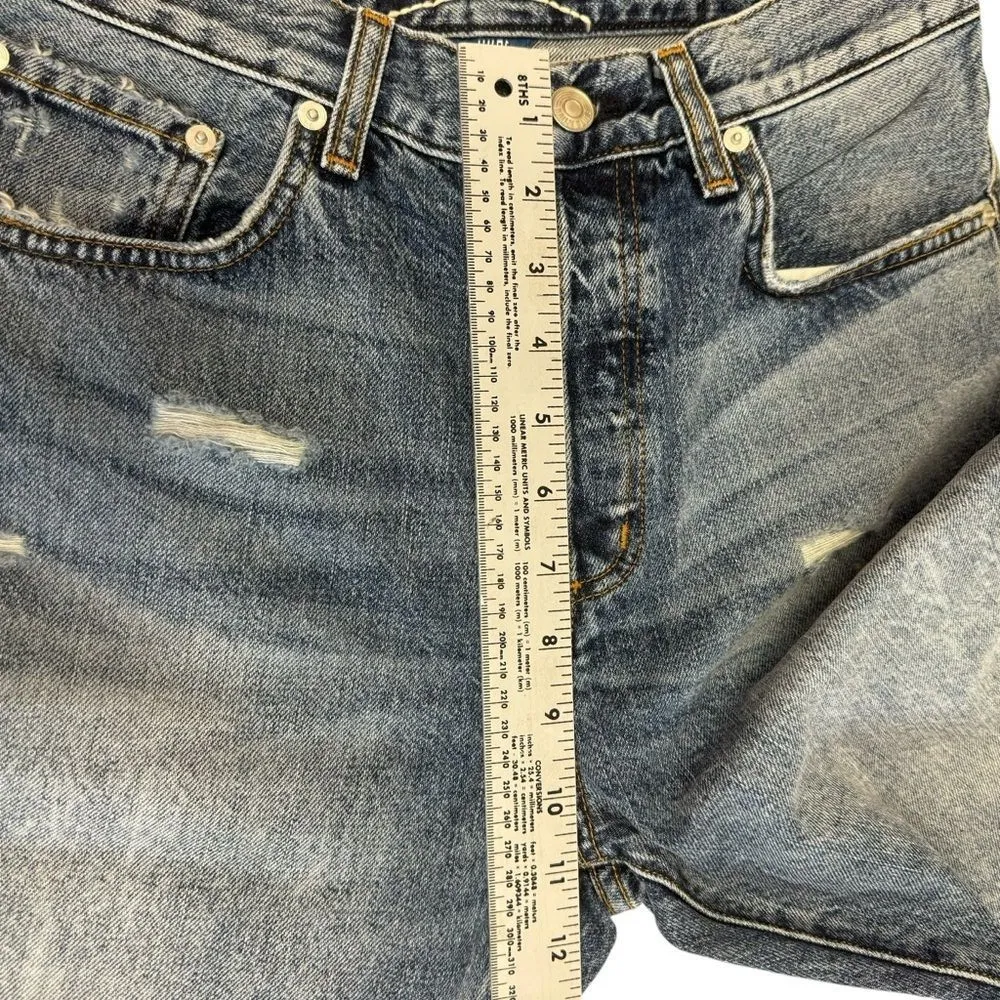 Daily Blue High Rise Distressed Jeans Size 28 Light Wash Ripped‎ Denim - Image 8