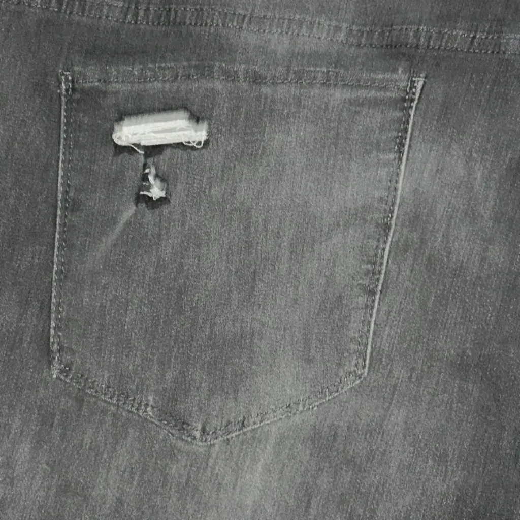 Woman’s Westbound Distressed Skinny Gray Jeans Size 22S - Image 5