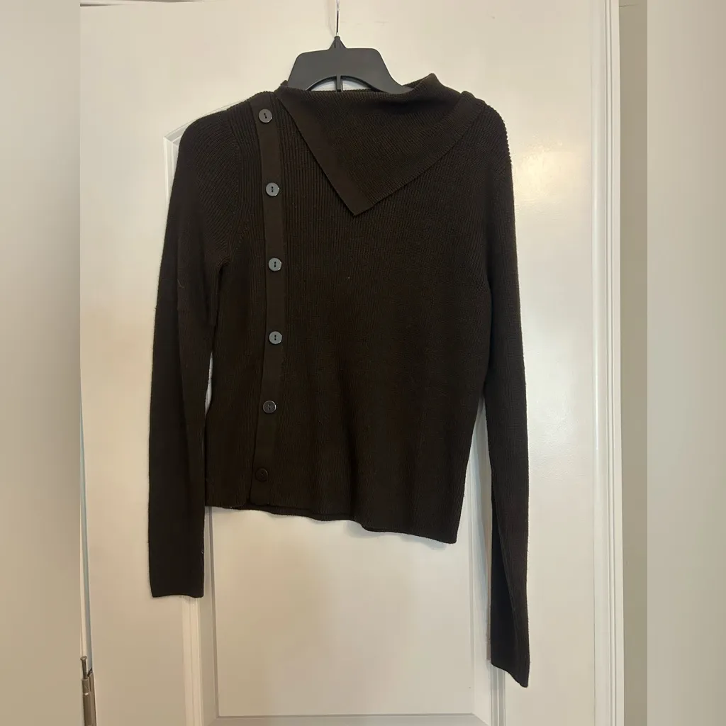 MANGO Women's Asymmetrical Neck And Buttons Sweater - Image 2