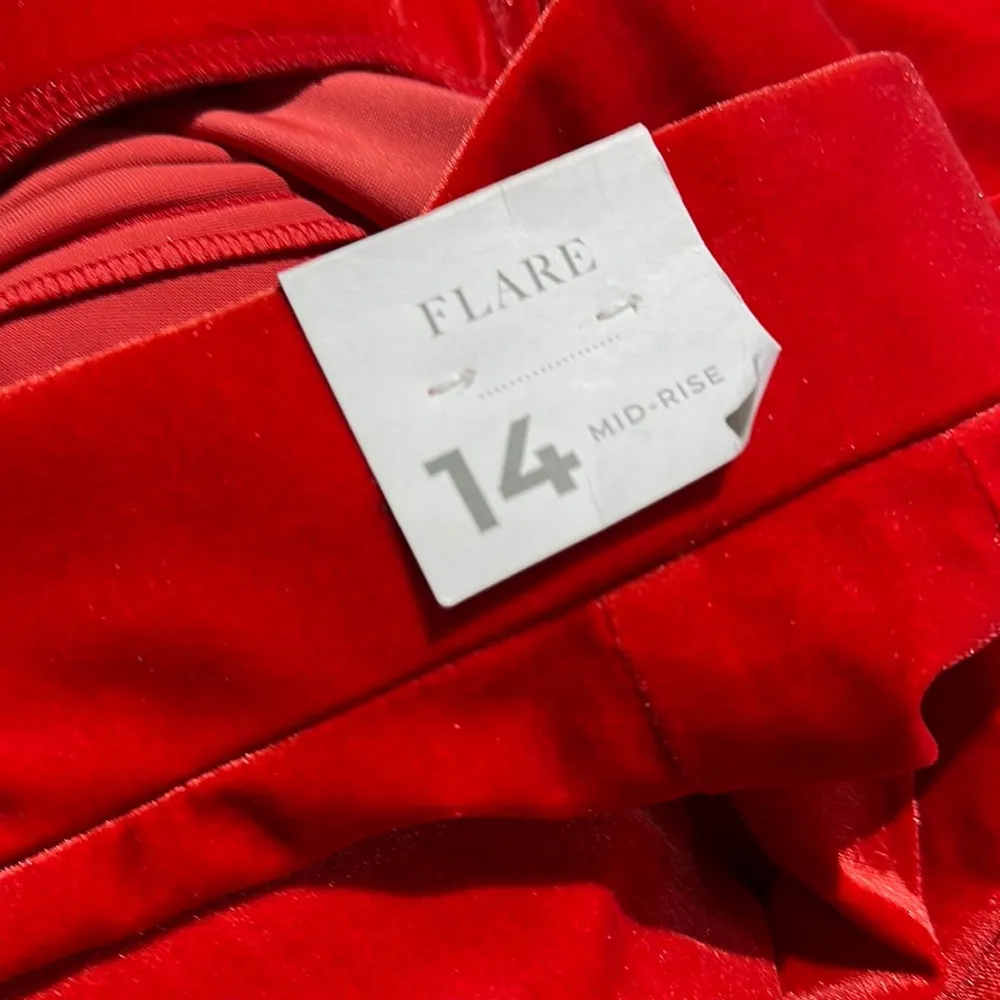 NWT Lane Bryant Velvet Flare Pant In Color - Adrenaline Rush SZ-14 - Image 5