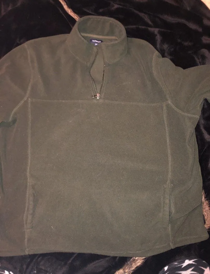 Croft & Barrow Olive Green Quarter Zip - Image 2