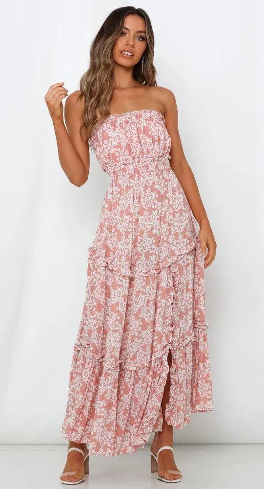 LOVE MY TEQUILA SUNRISES MAXI DRESS BLUSH    - Image 2