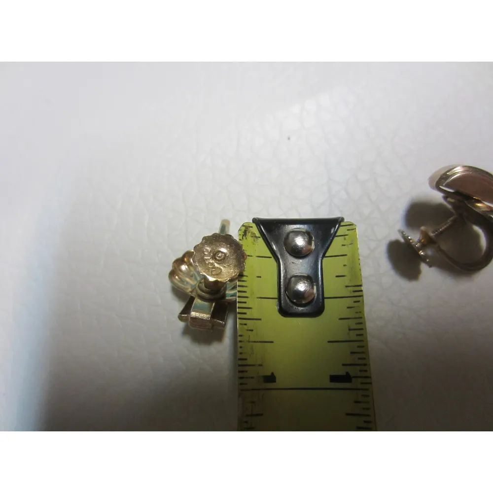 Vintage Coro Gold Tone Clip On Earrings Jewelry - Image 5