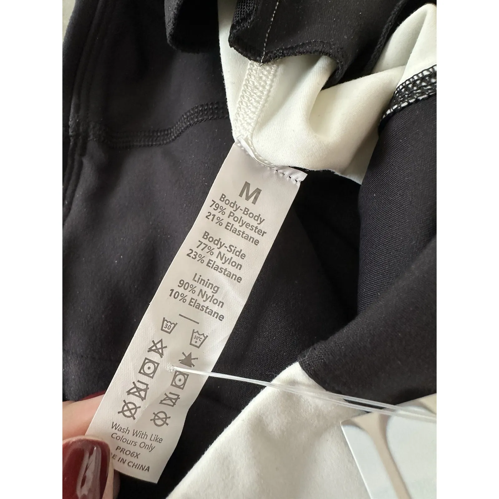 High Waisted Tummy Control Hem Color Block‎ Flare Casual Leggings Size Medium - Image 6