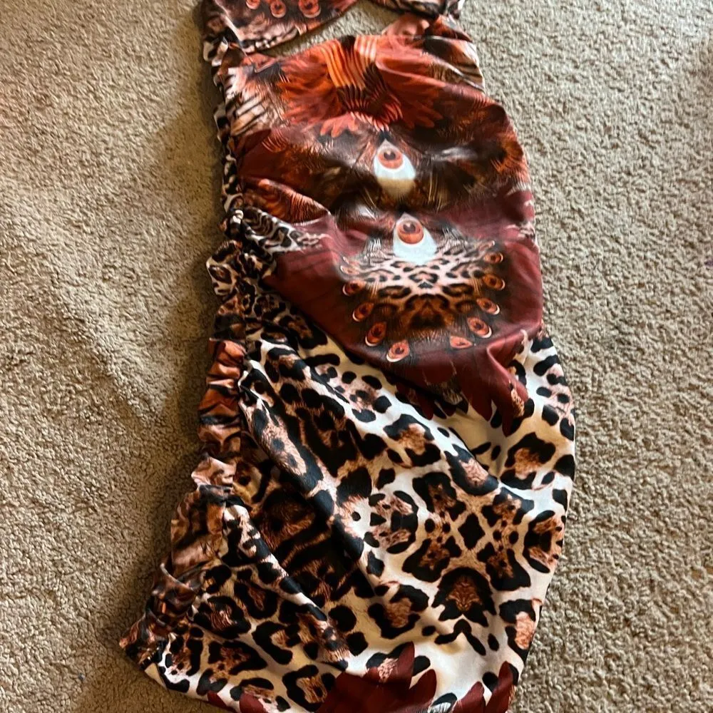 Tiger mist animal print mini dress xs - Image 6