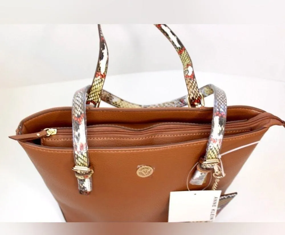 Anne Klein | Brown Lily Tote Pebble with credit card wallet - Image 5