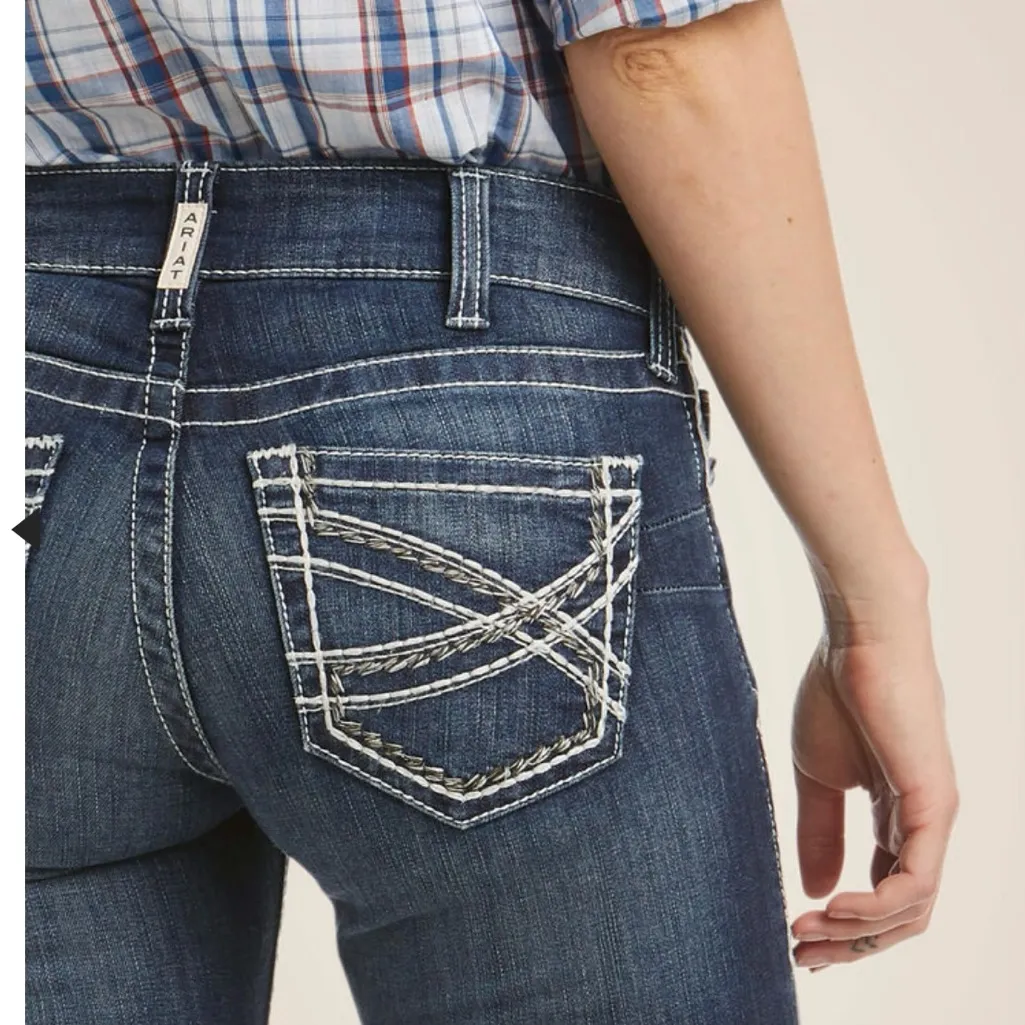 Ariat Blue Flare Wide Leg Jeans with Vintage Appeal - Image 6