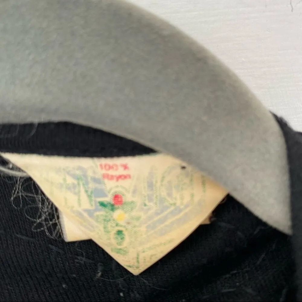 Vintage Black Sequin Beaded Open Rayon Cardigan Top size medium - Image 4