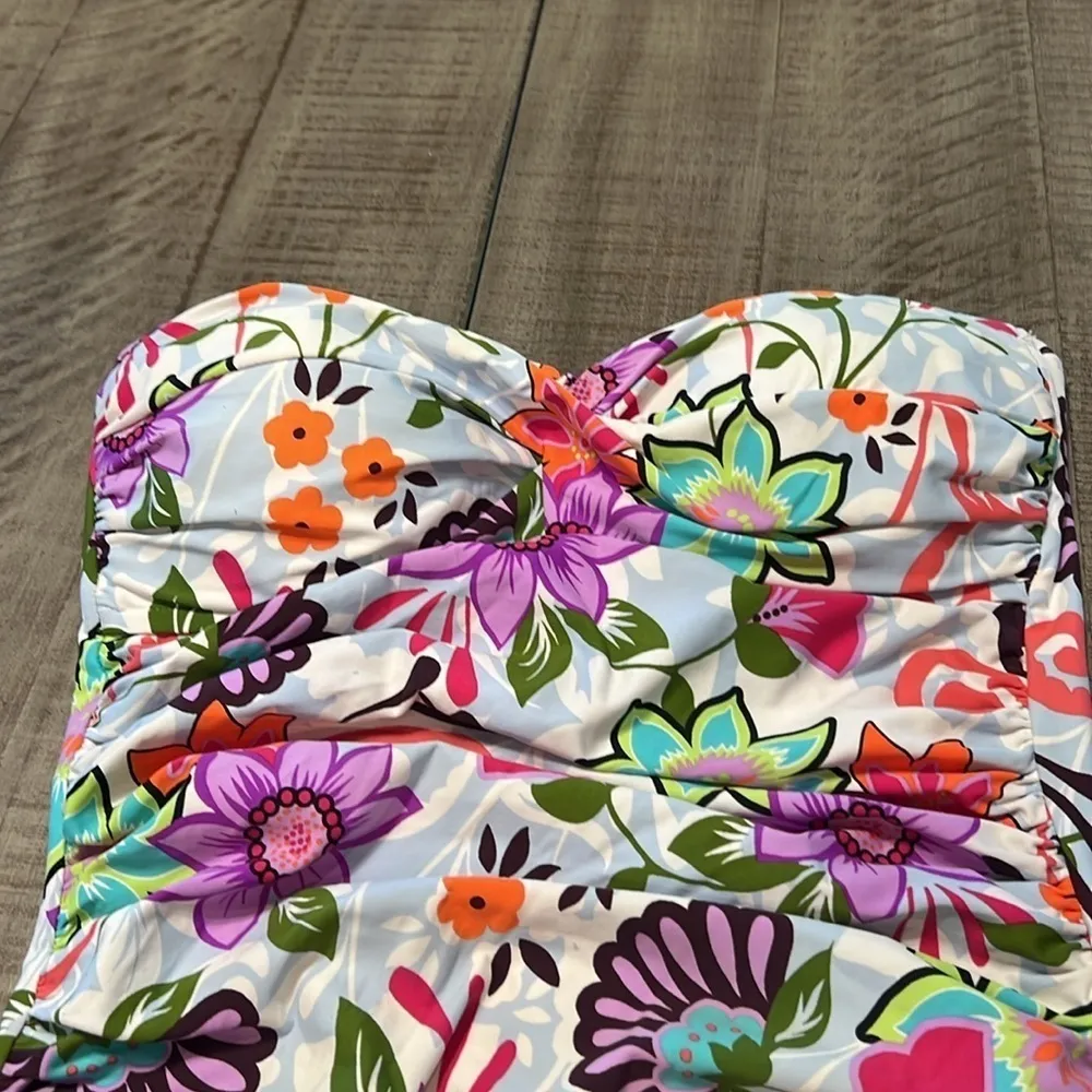 Ann Cole white floral swimsuit Fleetwood one piece - Image 3