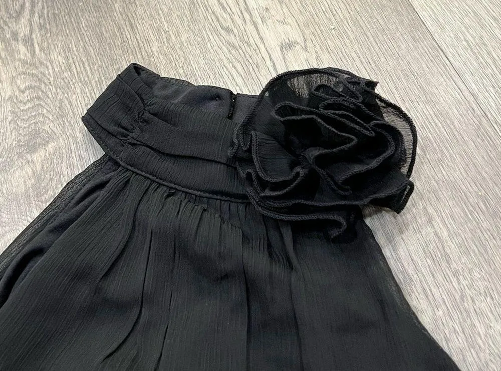 Women’s NWT MOA MOA Large Black Flower Dress - Image 2