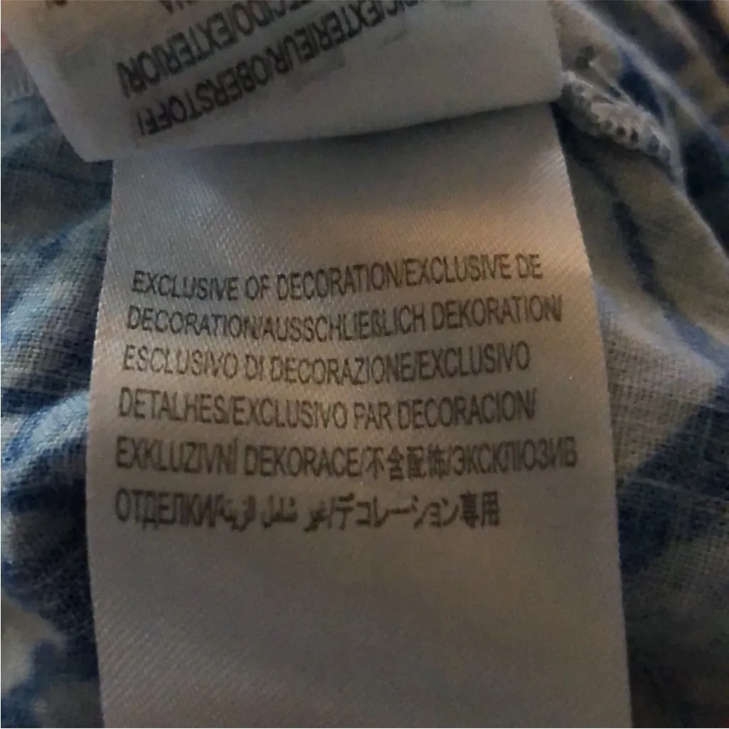 FARM Rio Full of Flowers Vibrant Blue & White Floral Jumpsuit Lace Trim sz Large - Image 12