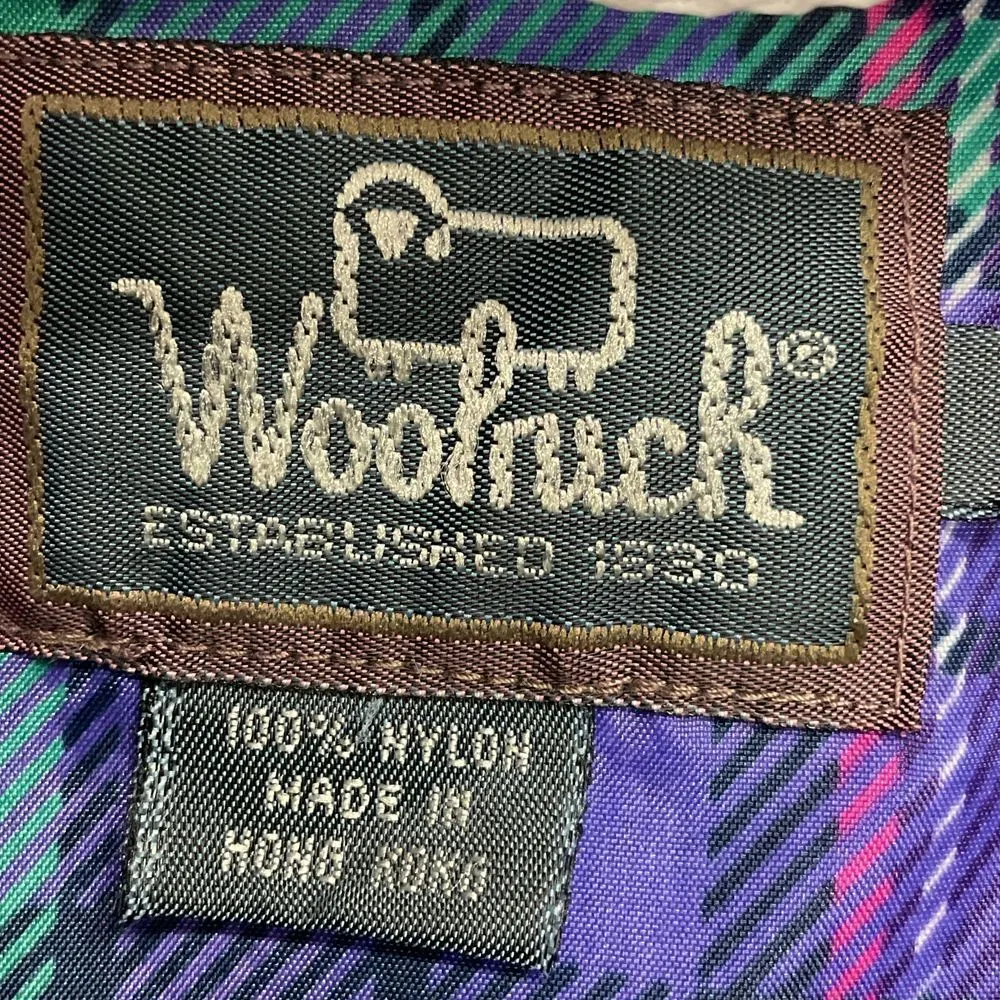 Woolrich‎ Women's Purple Check Plaid Hoodie Rain Jacket Size M Outdoor - Image 13