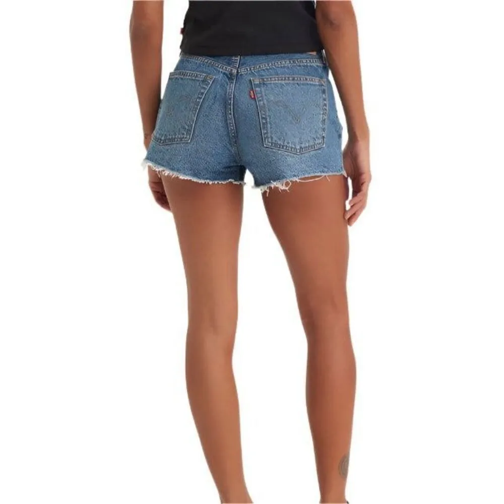 ✨Levi's 501 Original High Rise Distressed Hem Cut Off Sz 32 Shorts✨ - Image 3